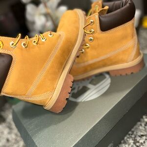 Timberland Tan and Brown Kids Boots